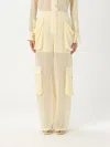 Pinko Sottocasa Trousers Made Of Polyester. In Yellow