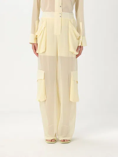 PINKO PANTS PINKO WOMAN COLOR YELLOW,G82886003