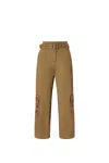Pinko Slouchy Cargo Pants With Belt In Green