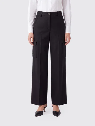 Pinko Pants Woman Color Brown In Black