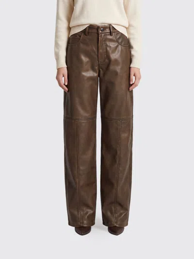 Pinko Pants Woman Color Coffee In Brown