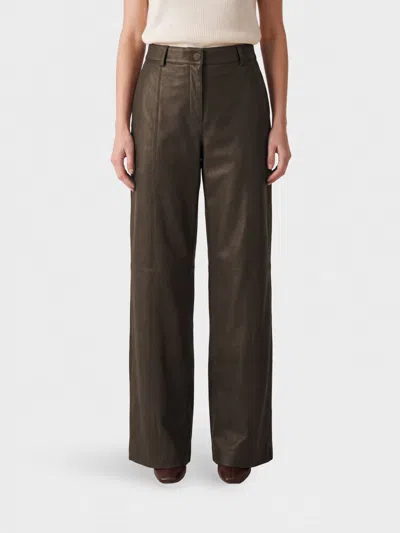 Pinko Pants Woman Color Fuchsia In Brown