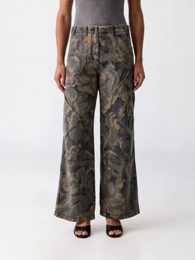 Pinko Pants Woman Color Green In Multi