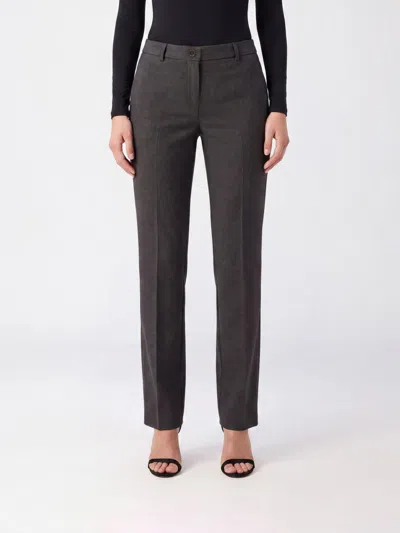 Pinko Pants Woman Color Grey In Black