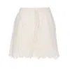 Pinko Short Macramé Ajouré In White