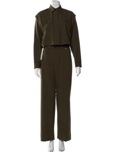 Pre-owned Pinko Pantsuit In Green