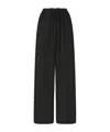 Pinko Wide-leg Trousers With Elastic Waist In Blue