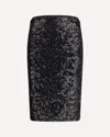 Pinko Pappacieca Pencil Skirt With Sequins In Black