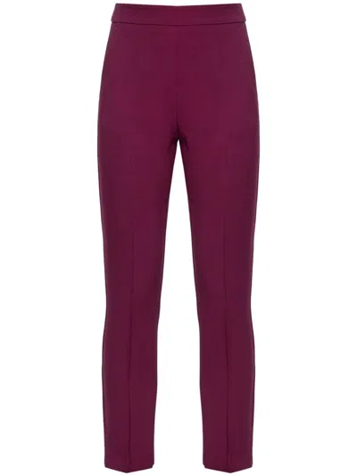 Pinko Parano Slim-cut Trousers In Purple