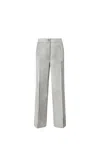 Pinko Elegant Wide Trousers In Washed-out Satin In Grey