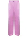 Pinko "parlami" Trousers Made Of Linen Blend. In Rosa