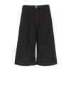 Pinko Knee-length Black Cotton Bermuda Shorts