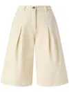 Pinko Canvas Shorts With Darts In White