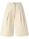 Pinko Bermuda Large En Coton À Poches In Neutral