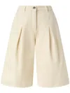 Pinko Wide Cotton Bermuda Shorts With Pockets
