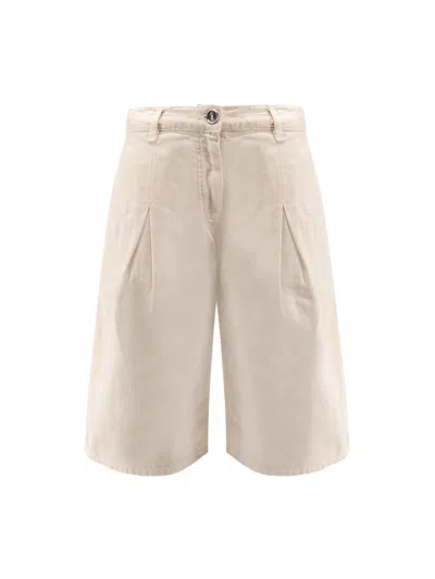 Pinko Pascal Cotton Shorts In White