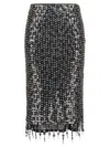 Pinko Whisper Beaded High-waisted Sequin Skirt In Multi