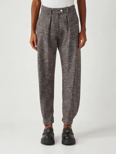 Pinko Passiflora Pantalone Trousers In Animal Print