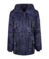 Pinko Passito Short Polyamide Padded Jacket In Blue
