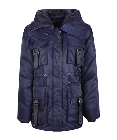 Pinko Passito Short Polyamide Padded Jacket In Blue