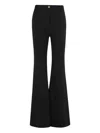 Pinko Flared High-waisted Pants With Side Pockets In Black