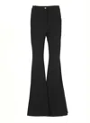 Pinko Flared High-waisted Pants With Side Pockets In Black