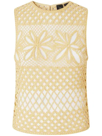 PINKO PASTEL YELLOW 'GONZANO' TOP