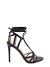Pinko Patent Leather Sandals In Black