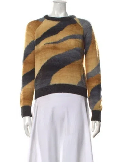 Pre-owned Pinko Patterned Crew Neck Sweater In Multicolor
