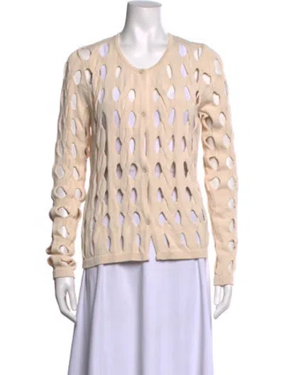 Pre-owned Pinko Patterned Crew Neck Sweater In Neutrals
