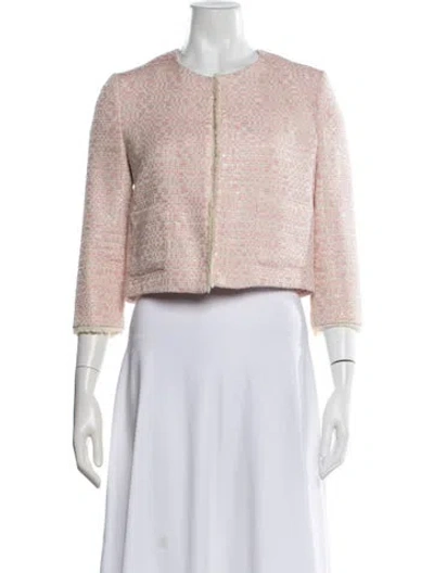 Pre-owned Pinko Patterned Jacket In Pink