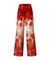 Pinko Patterned Palazzo Pants In Red