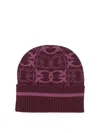 Pinko Patterned Ribbed Beanie