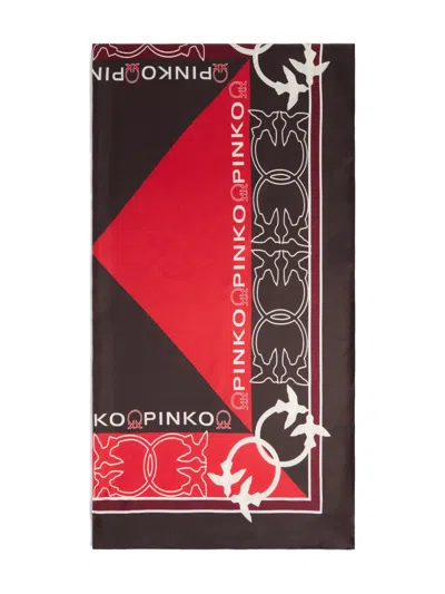 Pinko Patterned Scarf In Black