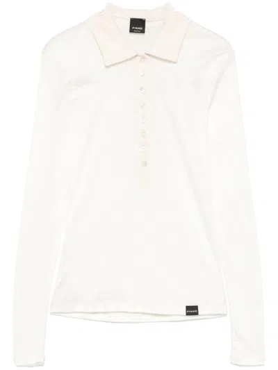 Pinko Pattini Polo Top In Neutrals