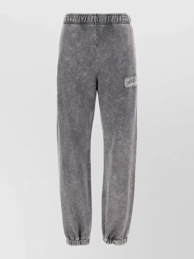Pinko Pazzo Joggers Elastic Cuffs Waistband Pocket In Gray