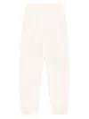 Pinko Straight Trousers With Elastic Waistband And Cuffs In White