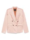 Pinko Tailored Double-breasted Jacket With Gold-tone Buttons