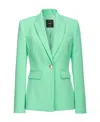 Pinko Peak-lapel Single-breasted Blazer In Green