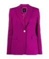 Pinko Peak-lapels Single-breasted Blazer In Purple