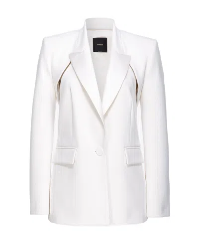Pinko Peak-lapels Single-breasted Blazer In White