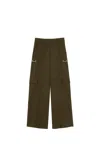 Pinko Pelaggi Flared Trousers In Green