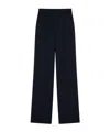 Pinko Wide-leg Pinstriped Trousers In Black