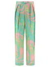 Pinko Penati High-waist Wide-leg Trousers In Multicolor