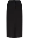 Pinko Jupe Mi-longue En Maille Roma Fendue Au Dos In Black