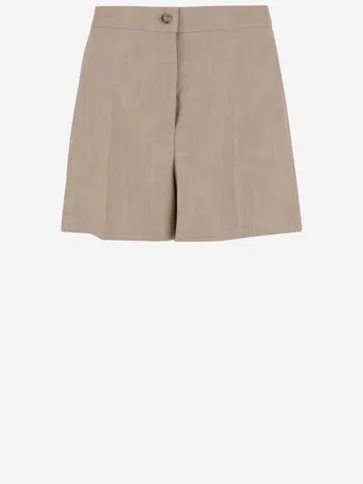 Pinko Penny Elegant Shorts With Side Pockets In Beige