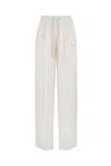 Pinko Perdono Mid-rise Palazzo Pants In White