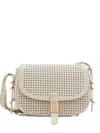 Pinko Perforated Cross Body Bag In Neutral