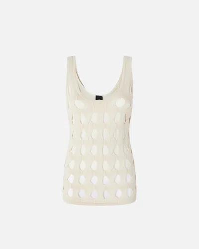 PINKO KNIT OPENWORK VEST TOP