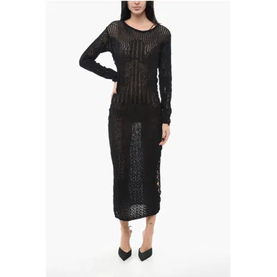 Pinko Perforated Nemesiano Maxi Women's Dress